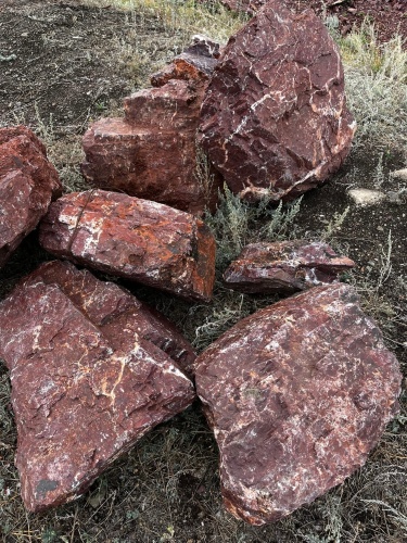 Ландшафтные глыбы красно-фиолетовые 200-1000 килограмм купить в Белгороде
