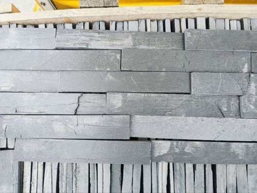 Плитка чёрная из натурального камня фасадная 30 см * 5 см, толщина 7 мм -30 мм купить в Белгороде