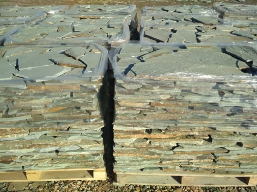 Плитняк златолит зелёный для цоколя, отмостки купить в Белгороде