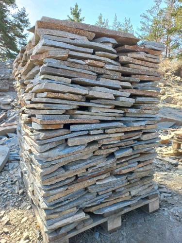 Плитняк златолит серебристый для цоколя, отмостки купить в Белгороде